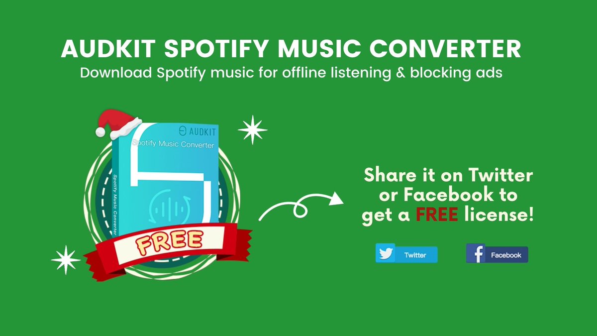 audkit's tweet photo. #2020Xmas #AudKit Free #Giveaways of #Spotify Music Converter! 👉https://t.co/FYZo4pvxNB https://t.co/I4El30pl8b