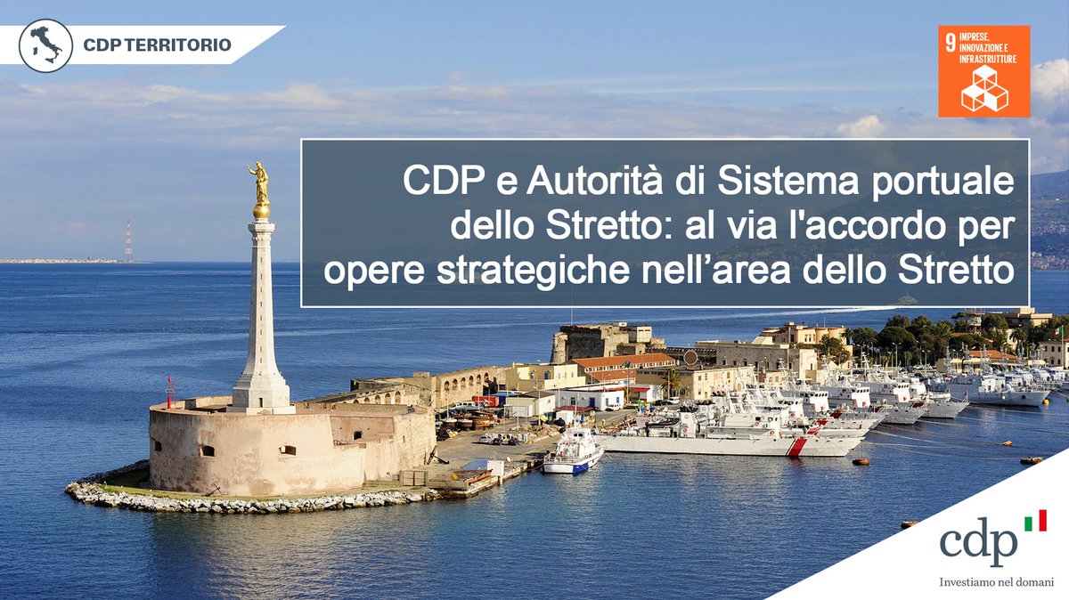 Da CDP consulenza tecnico-amministrativa all'Autorità di Sistema portuale dello #Stretto: interventi strategici nei #porti di #Messina, #Milazzo, #ReggioCalabria e #VillaSanGiovanni, tra cui uno sulla #transizioneenergetica della mobilità marittima.
➡️ bit.ly/CDP_PortiStret…
