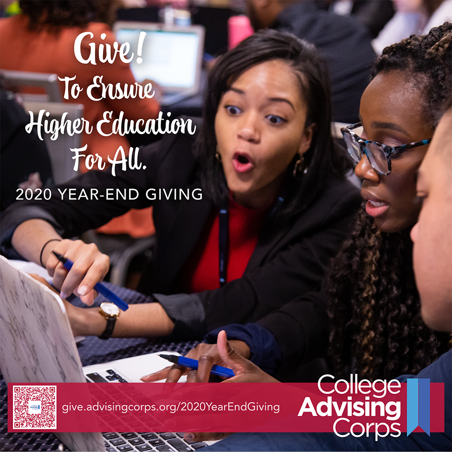 AdvisingCorps's tweet photo. Many of our advisers were themselves advised when they were seniors. Now, as near-peer advisers in underserved high schools nationwide, they are giving back because they know #HigherEd is the surest path forward to economic mobility. https://t.co/jKvj05bO13. #iAdvise #GoForHigher https://t.co/T0AIHGTTgU