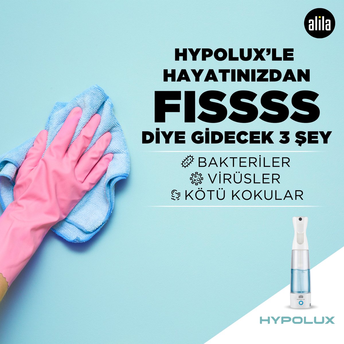 Hypolux’le hayatınızdan bakteri, virüs ve kötü kokuları uzak tutabilirsiniz. 💫

#Alila #Hypolux #Dezenfektan #Virüs #Bakteri #Hijyen #Temizlik #Önlem