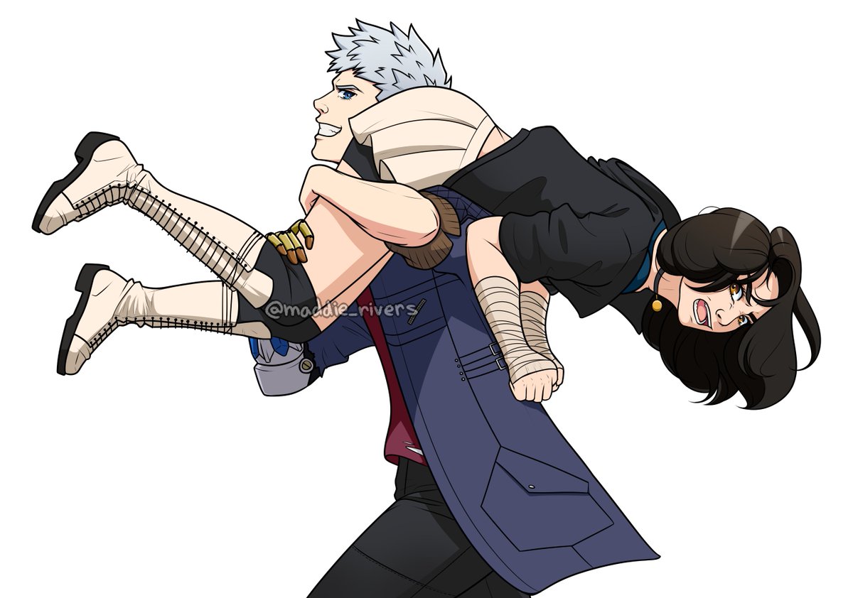 maddie_rivers's tweet photo. Commission for @TiffanySymptoms !
#Devilheart is best ship!!! 💙✨
#DevilMayCry #Nero #OC https://t.co/uuxSHRqDVC