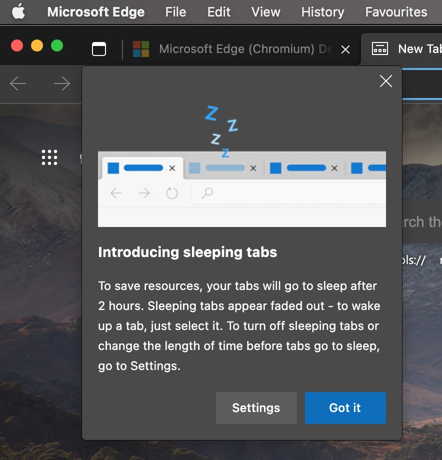 codepo8's tweet photo. Yeah, OK, but I hope they don't snore…
#SleepingTabs @MicrosoftEdge https://t.co/nJRpB3wZt7