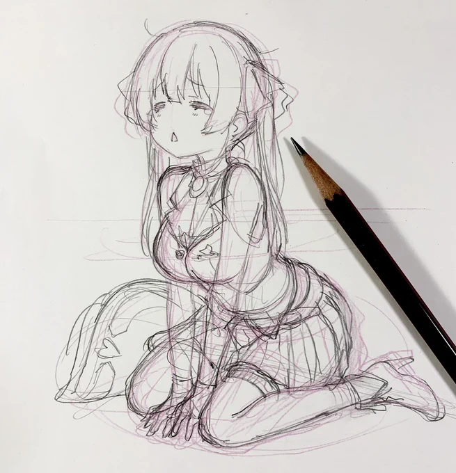 下描きです 