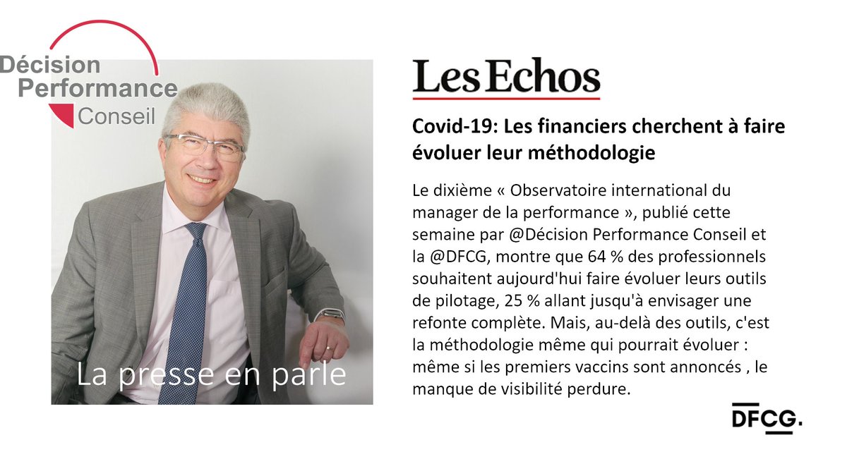 Merci à Cécile Desjardins pour son article dans le dossier des <a href="/Echos/">えちょ</a> « Spécial Finance d’Entreprise » du 16 décembre 2020.
<a href="/FreDoche4/">Doche Frederic</a>  <a href="/dfcgasso/">DFCG</a>  <a href="/DPCconseil/">DécisionPerfconseil</a> 
#OIPM #LesEchos #Financium2020 #gestiondecrise #Finance #DAF
lesechos.fr/thema/daf-2021…