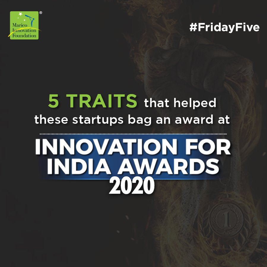 MIF_India's tweet photo. Today in #MIFRewind2020, we wanted to answer a question we get asked most often - 'What does it take to win an Innovation For India Award?'
We've studied the past awardees of #InnovationForIndiaAwards to bring to you the top 5 traits that left our jury impressed.
#FridayFive https://t.co/NIKmbh85Qe