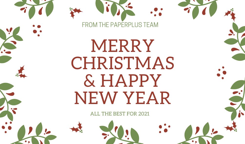 PaperPlusUK's tweet photo. Merry Christmas and happy New Year from the PaperPlus team. All the best for 2021! https://t.co/N8XQeNkjRA