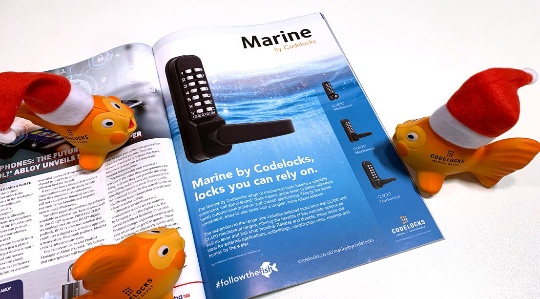 Codelocks's tweet photo. The fish are loving reading about the Marine by Codelocks expansion after sea-ing our advert in the @Thelocksmithmag 's latest fishue !! ๐ ๐คฃ #MarineByCodelocks #FollowTheFish #PlaiceYourOrder https://t.co/ABrSzM3tJu https://t.co/539CDTXZ7S