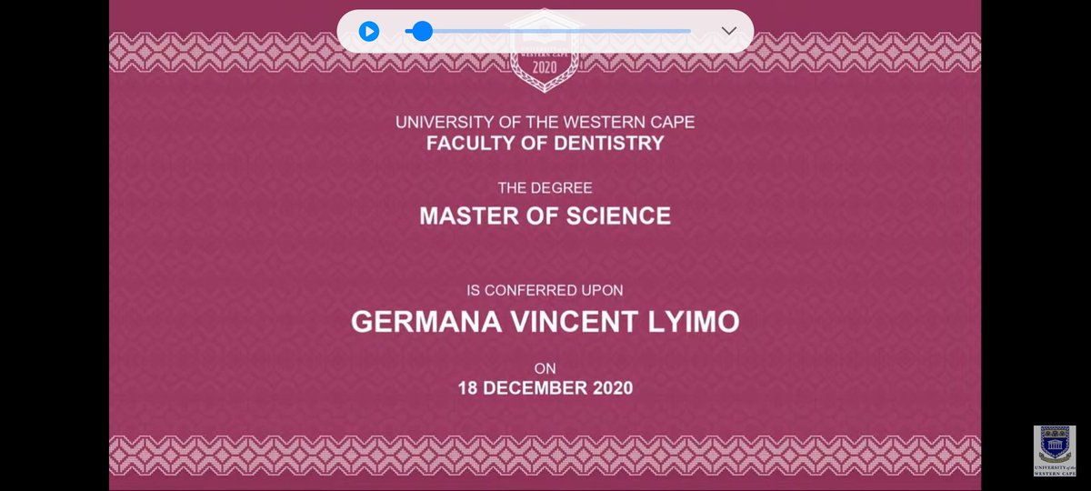 rzadam_ZA's tweet photo. #UWCGrad2020 #UWC60 Congratulations Dr Lyimo on your Masters.Proud of you. https://t.co/M4vTw9XbOh