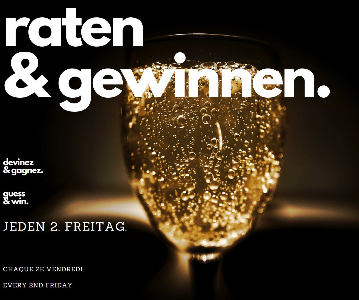 Raten &amp; Champagner gewinnen:
Wie oft klingelt unser Telefon pro Tag?

Devinez et gagnez du champagne :
Combien de fois notre téléphone sonne-t-il par jour ?

Guess &amp; win champagne:
How often does our phone ring per day?