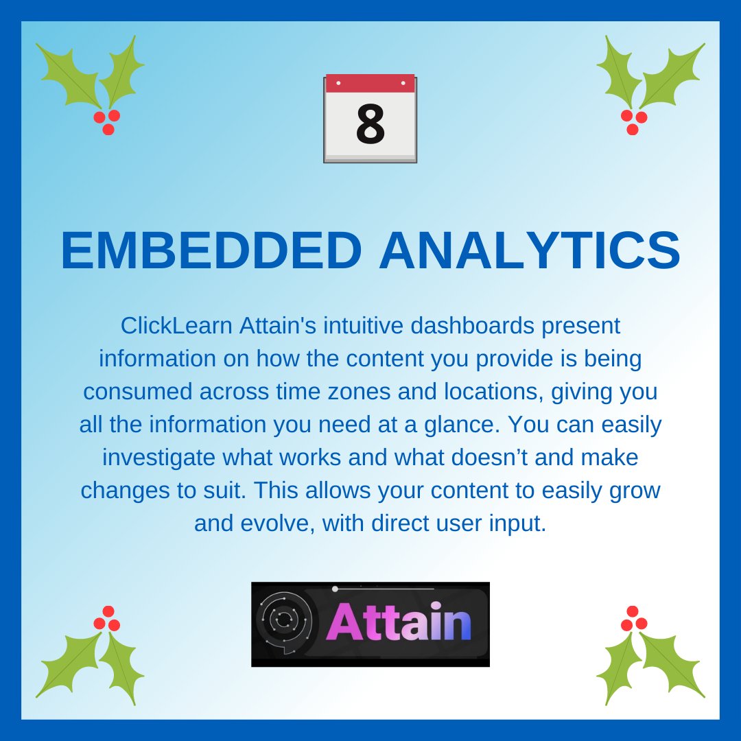 QGateSoftware's tweet photo. #12DaysofClickLearnAttain part 8! π
Greater visibility of analytics associated with the ClickLearn content you've created is one of our favourite features of Attain π
See more Attain features here: https://t.co/mHz4ZUbQ4H
#elearning #contentcreation #useradoption https://t.co/tV9COLZE5p