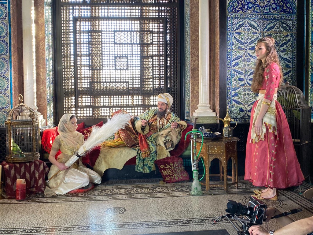 dangerousdemand's tweet image. What a day we had yesterday shoooting the Sultan's palace scene. It was soooo beautiful and the costumes and actors were amazing, plus the crew as usual were so wonderful. Feeling so blessed.