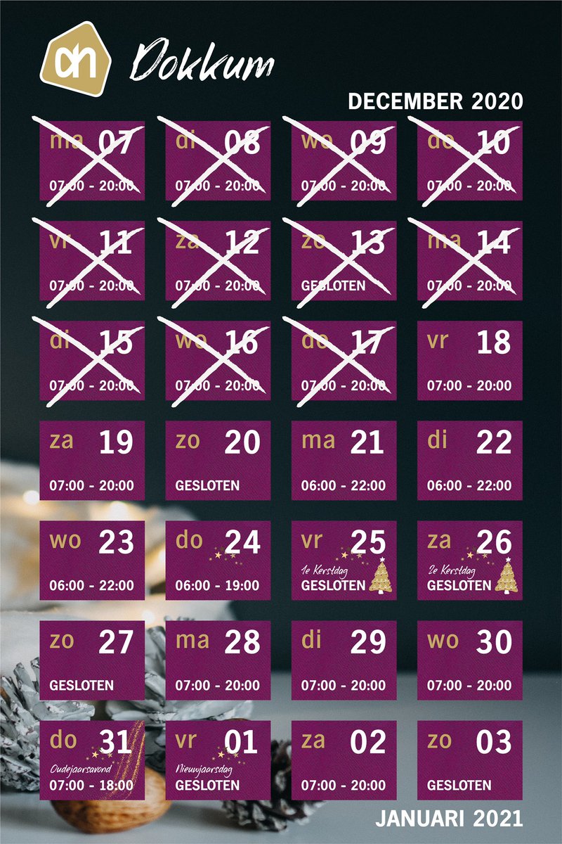 Onze openingstijden rondom de feestdagen. In de dagen voor Kerst zijn we open van 6:00-22:00 uur🕕🕙Kerstavond sluiten we om 19:00 uur🕖1e en 2e Kerstdag zijn we gesloten🎄