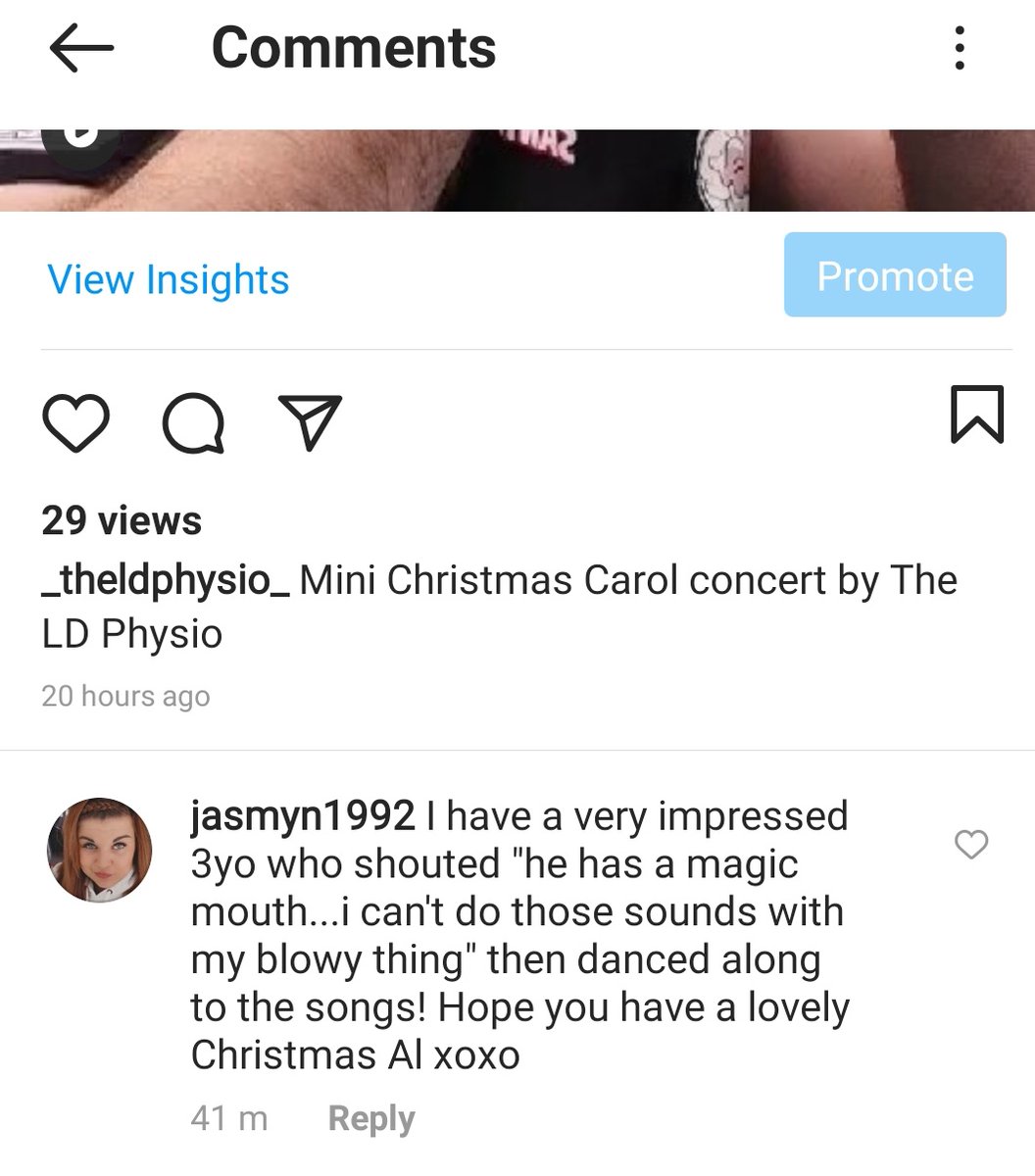 theLDphysio's tweet photo. Best response ever to the mini Carol concert. Adding this quote to my CV! #MAGICMOUTH https://t.co/fiD8raP9lZ