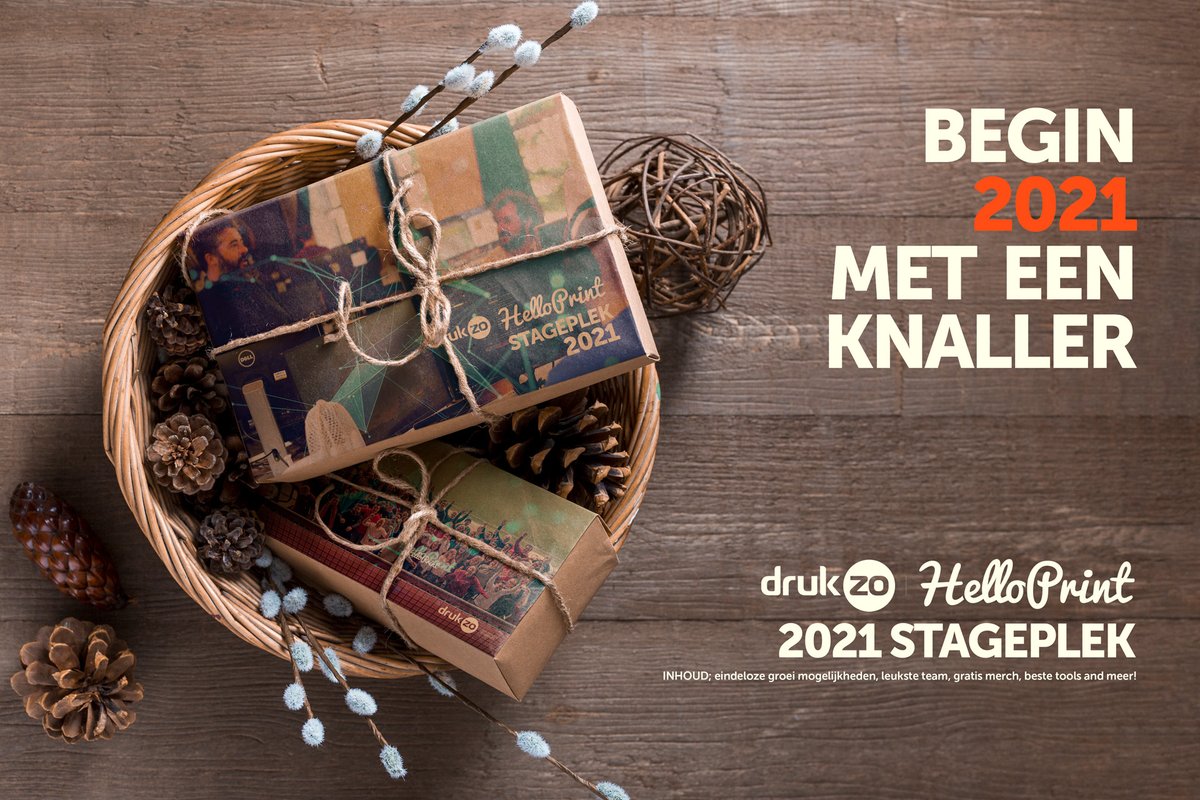 Begin 2021 met een knaller. De beste kickstart voor je carriere is een stageplek bij <a href="/Helloprint/">Helloprint</a> (het bedrijf achter Drukzo)

Check snel onze vacatures: lnkd.in/eriVcqr
#stage #stageplek #stagiair #internship