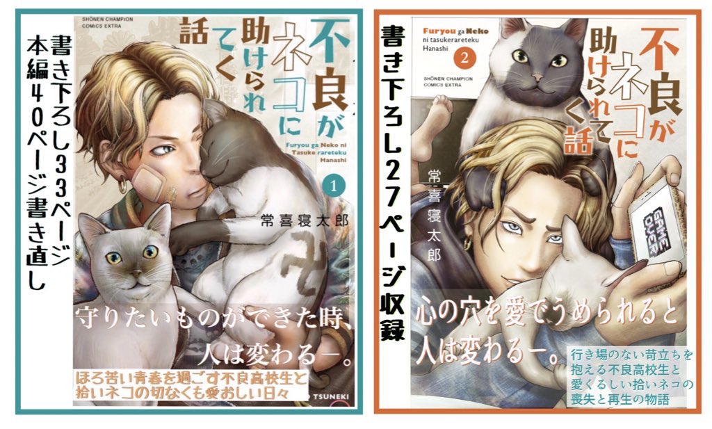 「不良がネコに助けられてく話」51話

を描きました 