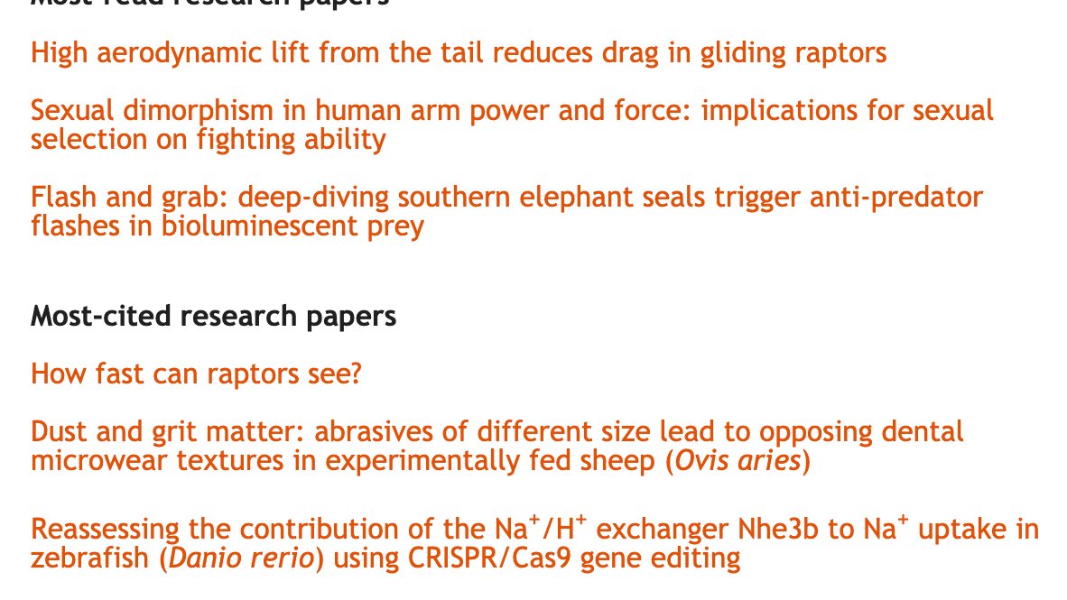 PotierSimon1's tweet photo. We did not expect that. Our paper "How fast can raptors see?" was one of the most cited paper of the year in Journal of Experimental Biology. @almut_kelber @LundVision 
Very exciting news.

If you want to read it, please follow this link: https://t.co/2XyIzh21YY https://t.co/0Dit2ACcGN