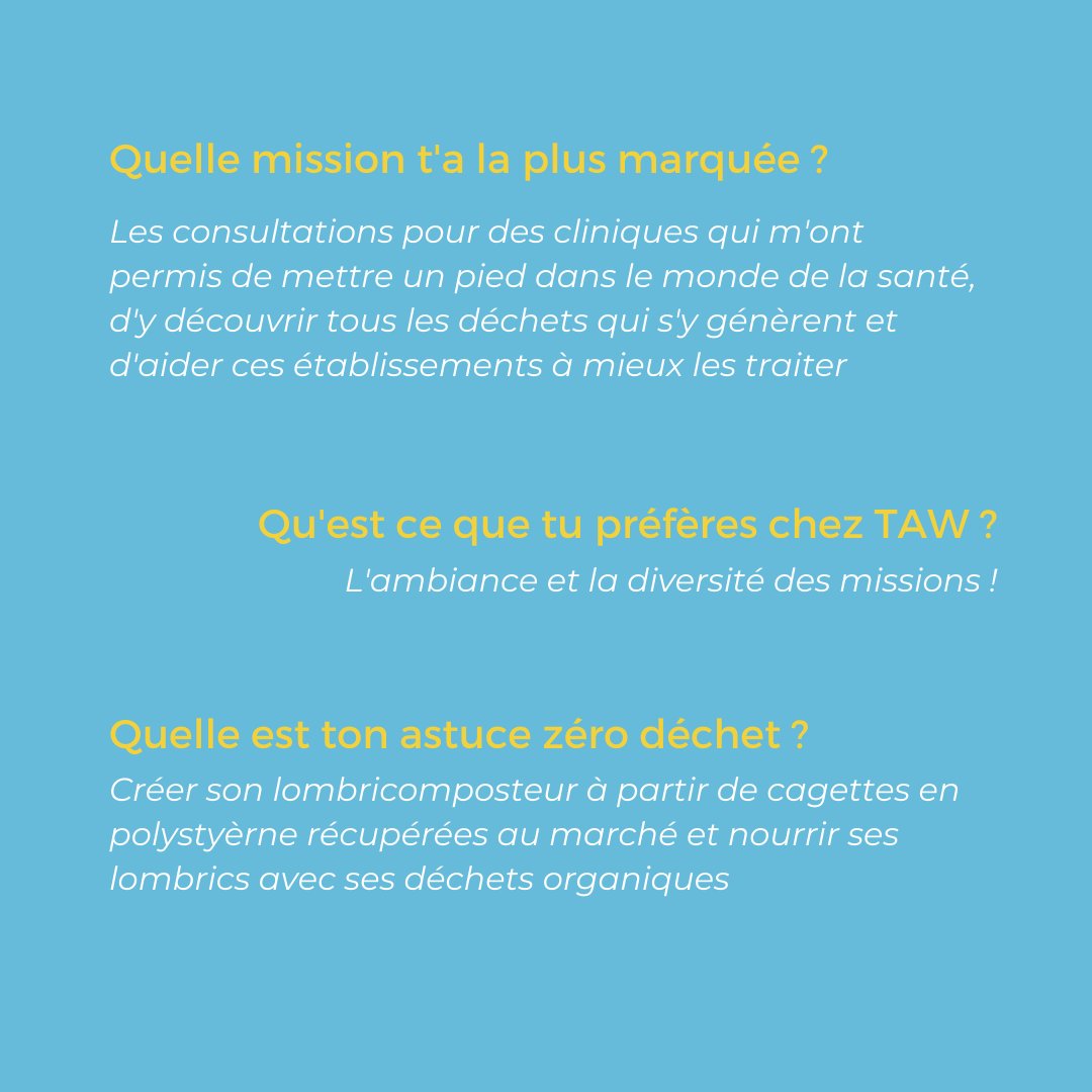 On finit la semaine avec Inès Jennepin responsable tri et réduction des déchets dans le cadre d'un stage de fin d'étude !