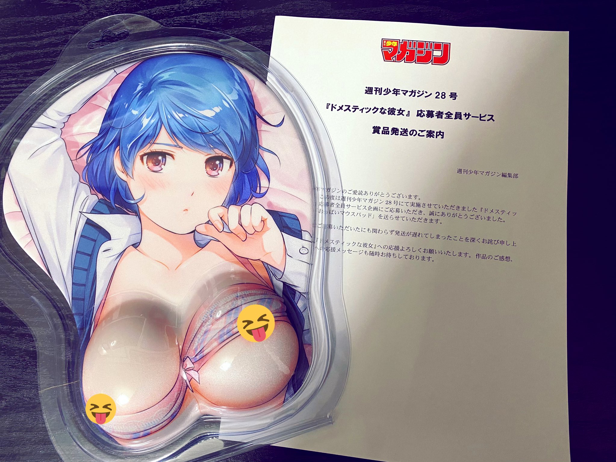 T ポイント5倍 限定セット 最終回 マガジン おっぱいマウスパッド 特装版 ドメスティックな彼女 漫画 Hlt No