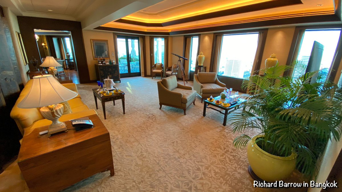 RichardBarrow's tweet photo. I just checked in at @ThePeninsulaBKK and I can only say, Wow! I know I said I wouldn’t be staying in the hotel much as I will be off exploring the area, but can I just spend at least a few hours here each day? I’ve never stayed in such a luxurious suite before. [1/3] https://t.co/MF3W3P0TD6