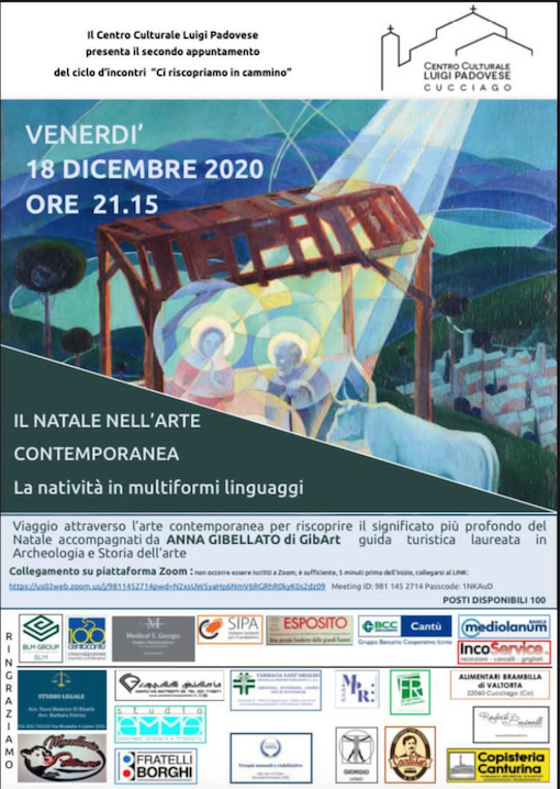 centriculturali's tweet photo. 📅 venerdì #18dicembre ore 21:15
#Cucciago (Co)
La natività
Il #Natale nell'arte contemporanea
🚍Viaggio attraverso l’arte contemporanea con #AnnaGibellato di GibArt, guida turistica 🎓laureata in Archeologia e Storia dell’arte
Per info ⬇️
https://t.co/Yst5qXPnnM https://t.co/1RuYOSI0MX
