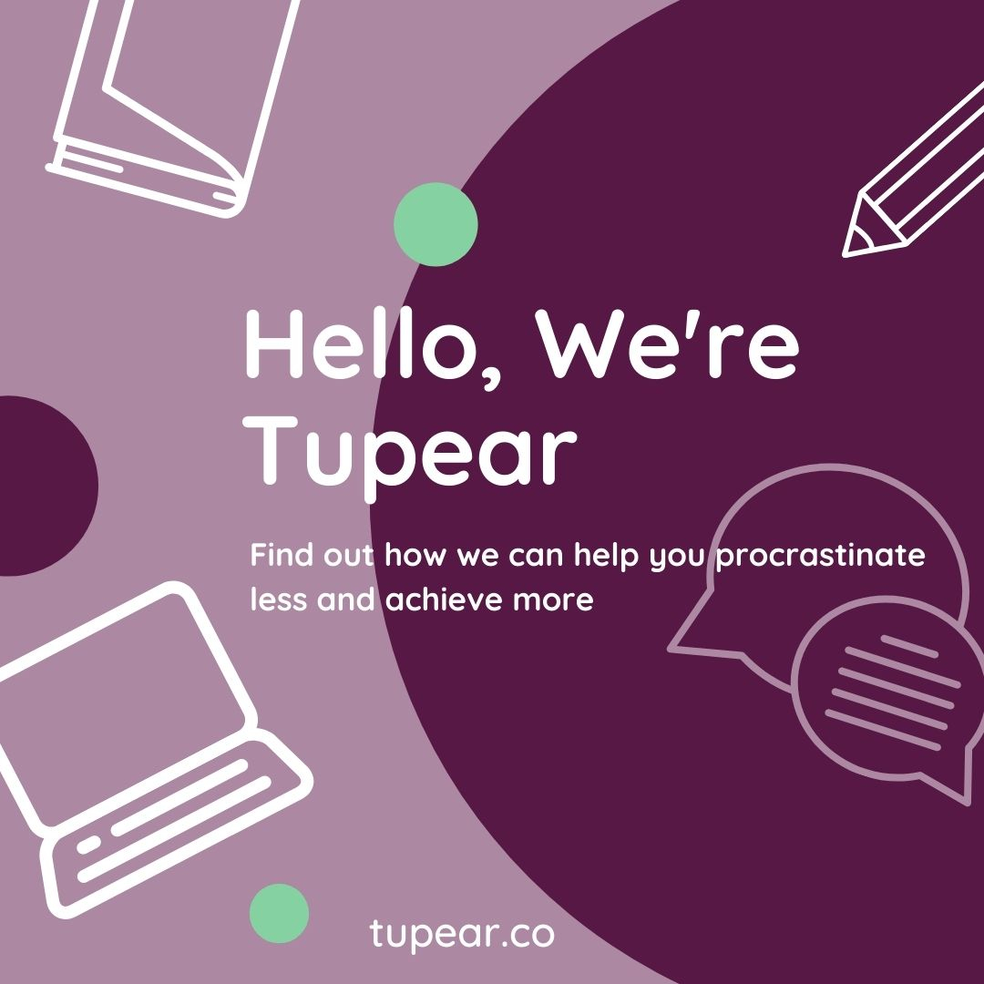 Hello, We're Tupear. 
We've got some exciting new developments happening soon. Watch this space.
#tupear #studybuddy #motivation