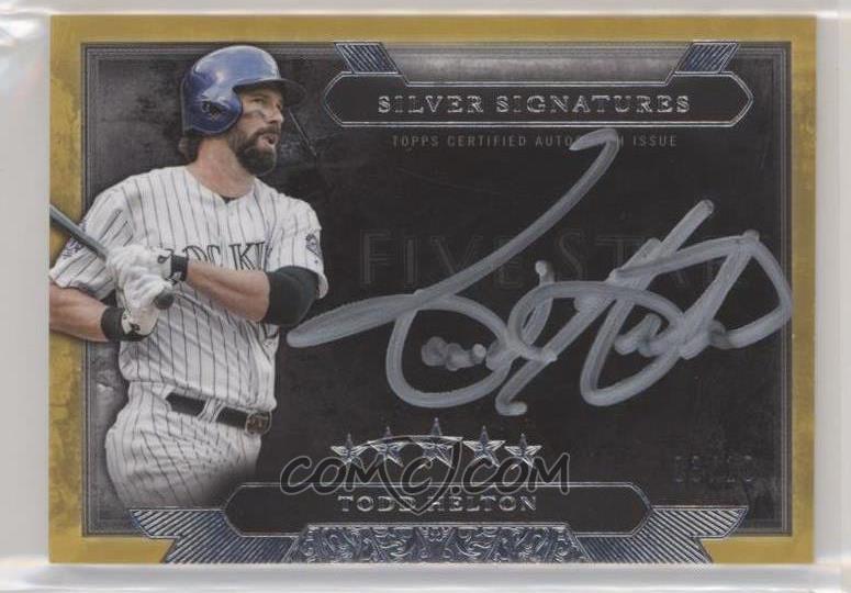 cardsbreaker's tweet photo. https://t.co/DIMNUsrFvq 2020 Topps Five Star - Silver Signatures - Gold - Todd Helton /10 https://t.co/KjffhTrFnI