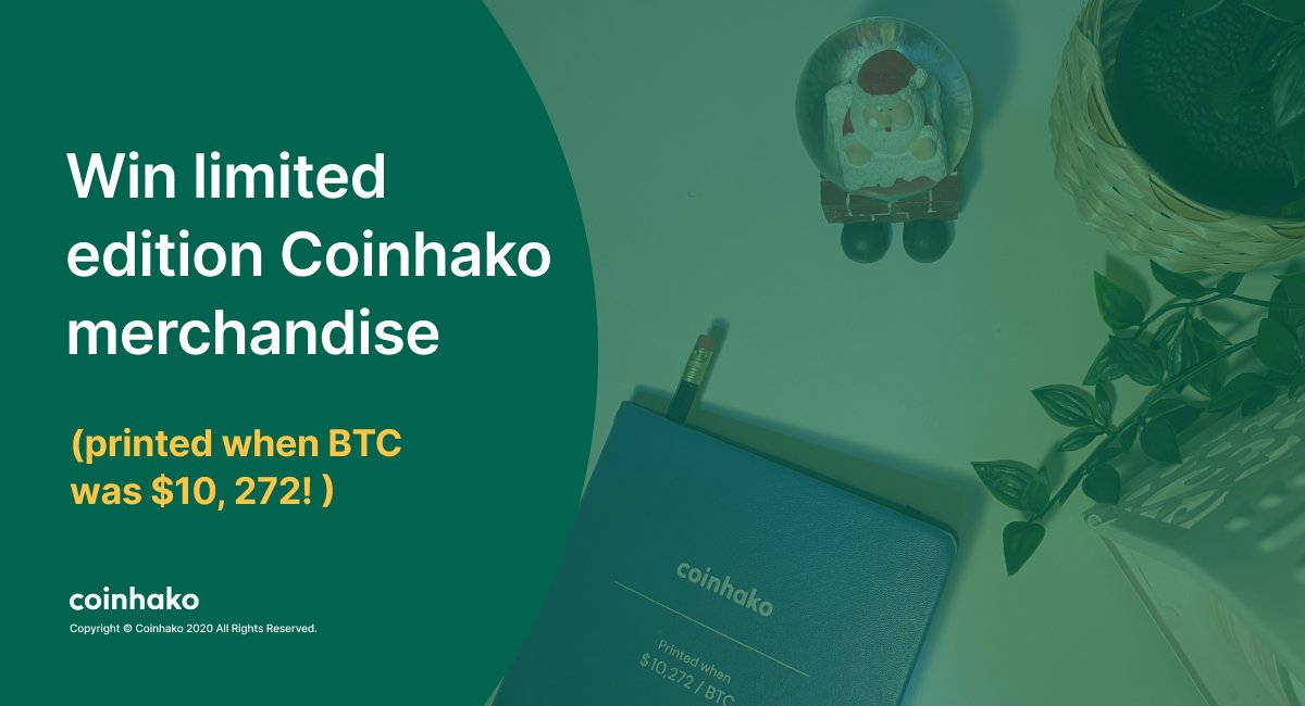 coinhako's tweet photo. Ho ho ho 🎅🏻 Coinhako is playing santa!
 
We are gifting 10 sets of exclusive Coinhako #bitcoin merchandise to celebrate how far #BTC prices have come! 

👍 Like and 🔄 Retweet this to WIN: 
 
🎁Coinhako BTC notebook
🎁Fidget Spinner
🎁Webcam Cover
🎁Stickers https://t.co/WwgL9rnauT