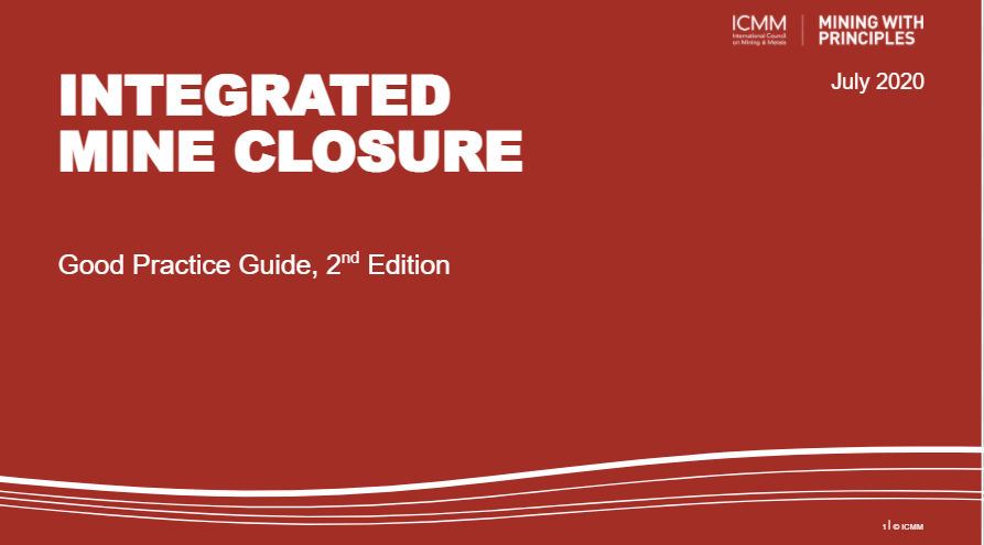 SynergyGlobalCo's tweet photo. Check out the open access training materials we developed on adapting @ICMM_com 'Integrated Mine Closure: Good practice guide'.

Link to download: https://t.co/seXlNzDcAs

For further info visit the ICMM website:
https://t.co/3OeVEL5J3X

#mineclosure #training #socialperformance https://t.co/1chqPpIBrZ