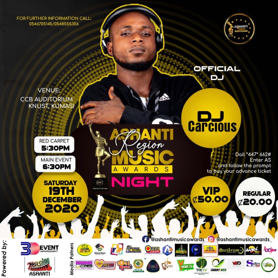 DjCarcious's tweet photo. Charlie we’ve really come far...!!!! Kumasi Music!!! #ARMA20 tomorrow inside CCB Auditorium(KNUST)!!! I’m your DJ for the night✊🏾..... I wanna do more Kumasi songs on #MMRS today, tell me your favorite.........!

Leggo.............!!! https://t.co/8SRgomYt4N
