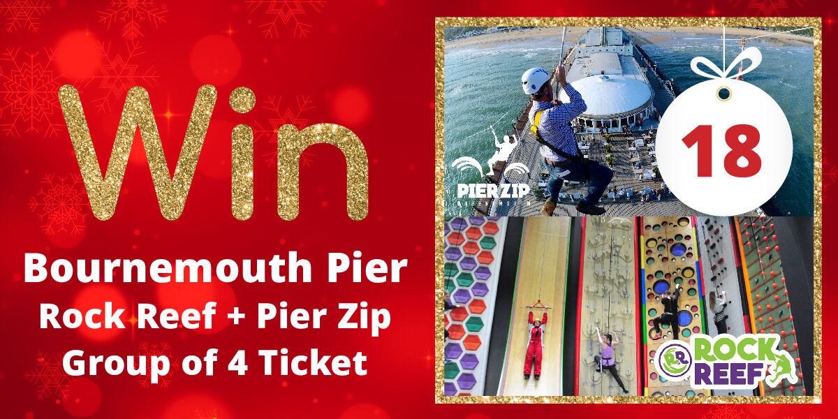 TheTouristTrail's tweet photo. 🎁 It's Day 18 of our #TTTAdvent Christmas Giveaway!
WIN! A Group of 4 Tickets for @RockReef_UK & Bournemouth #PierZip!
To enter:
🎄 Follow @TheTouristTrail
🎄 RT this post
🎄 Visit https://t.co/Wq6JiymAaV for 2 more ways to enter!
#adventcalendar #competition https://t.co/Z68uJQpZvx