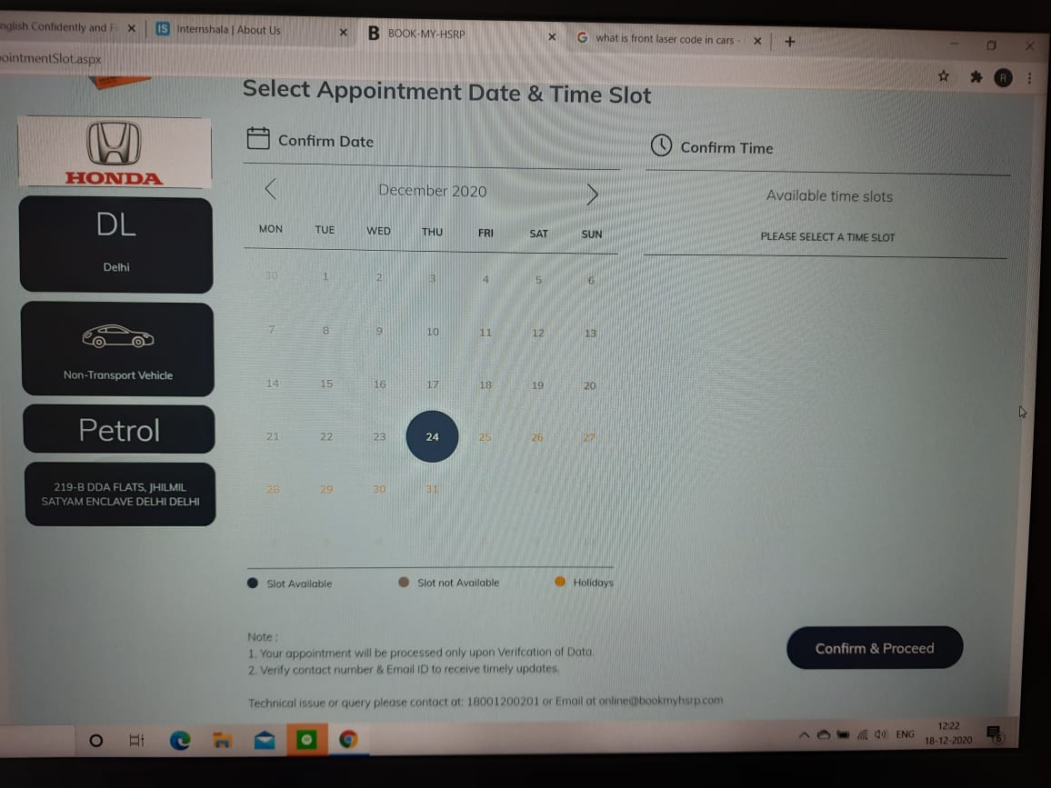 Rheaa_141's tweet photo. @kgahlot @dtptraffic Sir, with great POWER, comes great RESPONSIBILITY. Before taking a tough call on heavy fines make sure your system is in place. The only medium of HSRP registration- the website NOT WORKING. Also, the appointment UNAVAILABLE. Pls look. https://t.co/FGNDOWRwuD