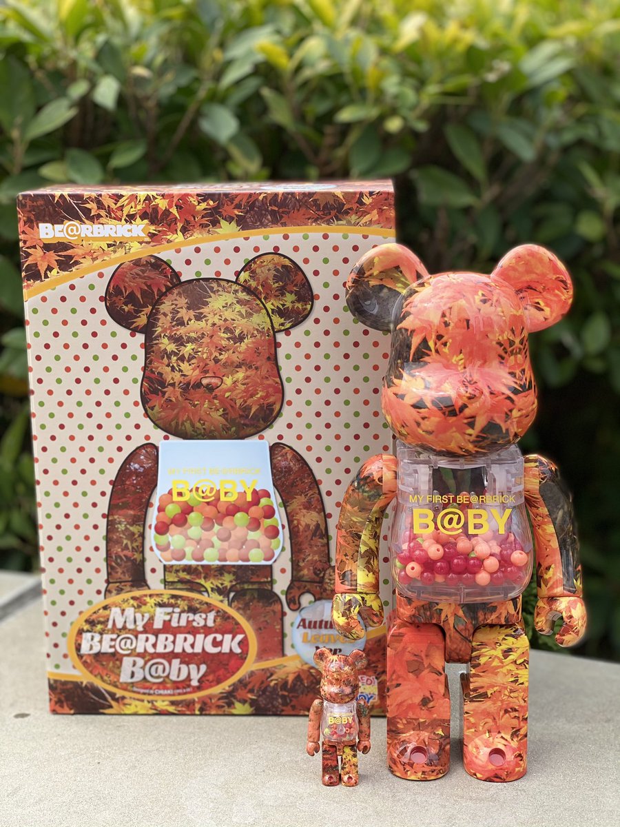 【けません】 BE@RBRICK AUTUMN LEAVES Ver.100％＆400％ でレア