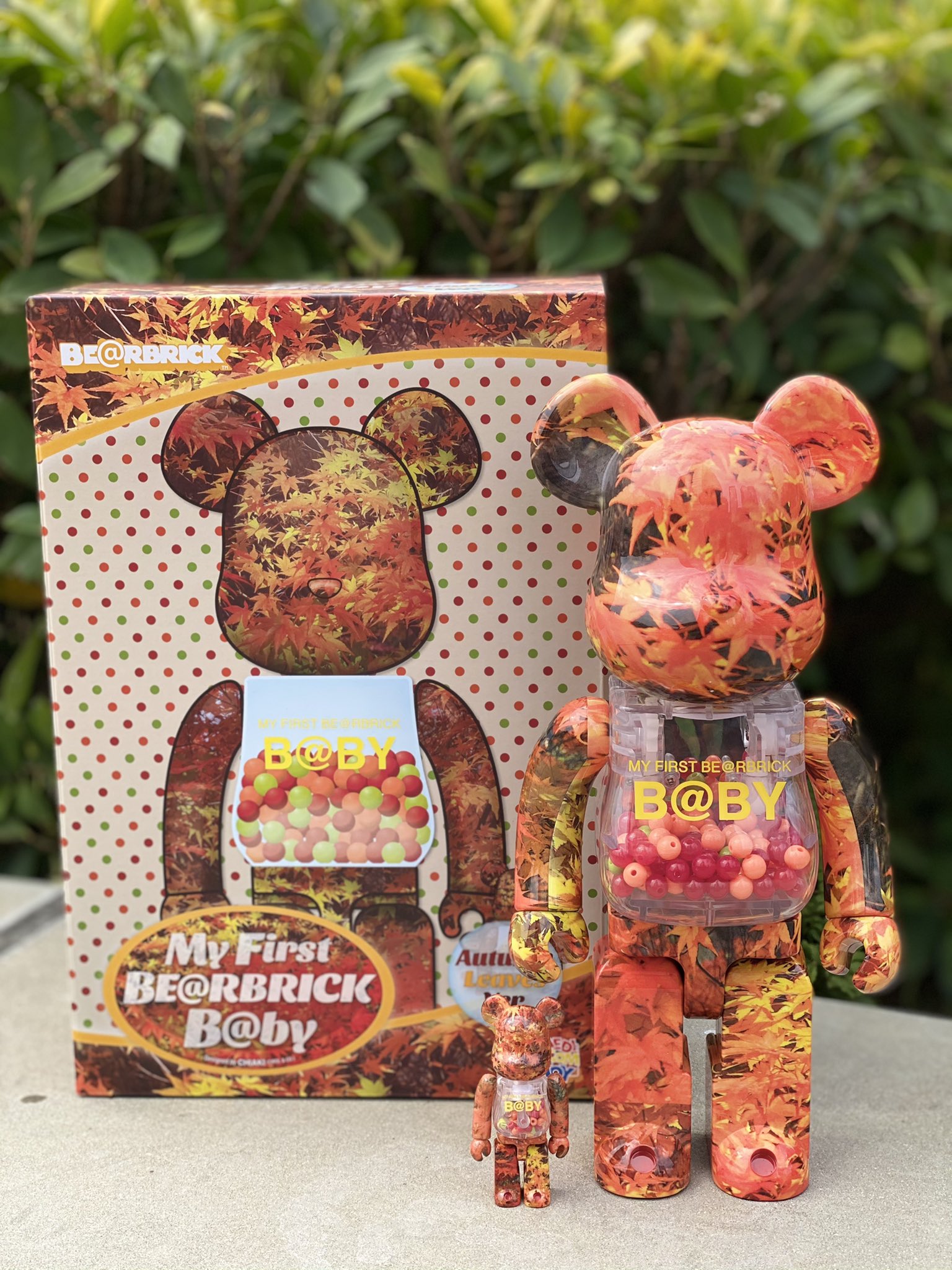 BE@RBRICK B@BY AUTUMN LEAVES 100％ & 400％