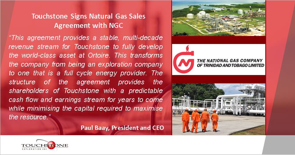 #TXP is pleased to announce that it has executed a long-term natural gas sales agreement with the NGC for all future natural gas production from the Ortoire  block. We believe this partnership will benefit Trinidad, the people of Trinidad and all other stakeholders
