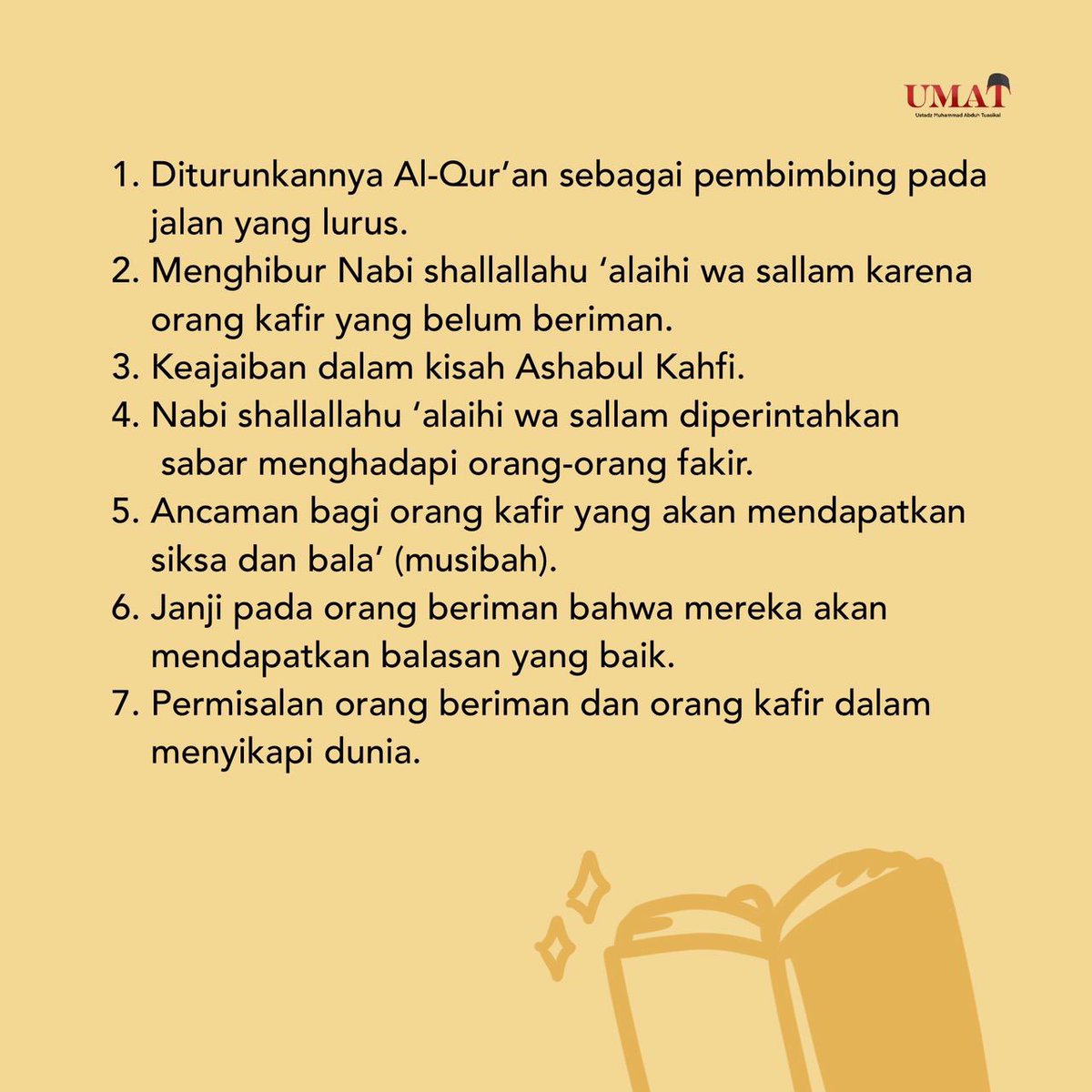 mabduhtuasikal's tweet photo. Apa sudah tahu kandungan singkat dari surah Al-Kahfi?

Jangan lupa baca surah Al-Kahfi hari ini, masih ada kesempatan hingga sebelum matahari tenggelam di hari Jumat.

Baca bahasan ini secara lengkap di artikel terbaru situs web Rumaysho:
https://t.co/2ayBaipM0g https://t.co/us9C81nJp7