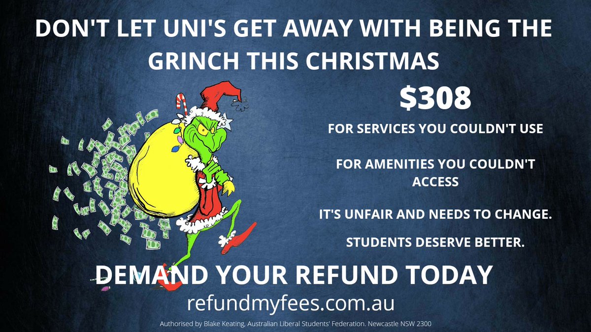 ALSF's tweet photo. Today the ALSF has launched a new campaign calling on Universities to refund the SSAF that was collected in 2020.

It's unfair to make students pay for services &amp; amenities they couldn't use/access.

You can learn more about our campaign by visiting: https://t.co/IEqV2NExY3 https://t.co/xEHGycZVWp