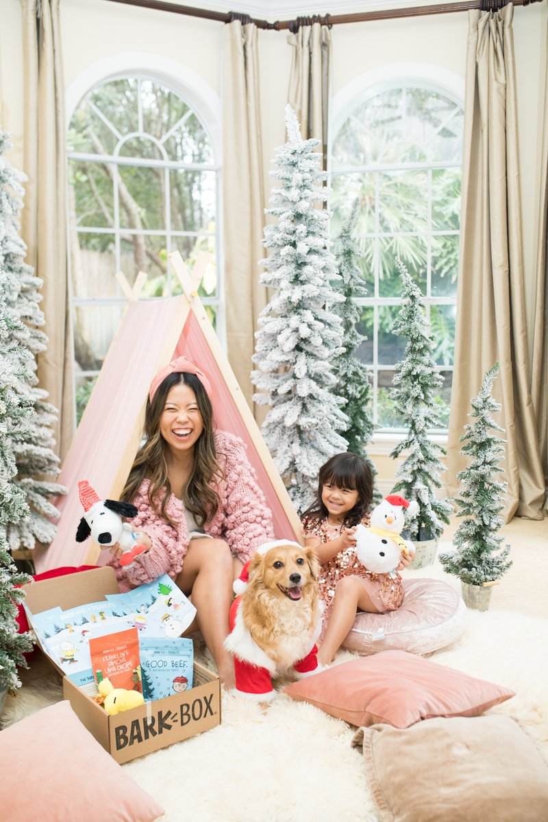 On #BarkBoxDay, olie’s smiling ear to ear! {ad} I can’t wait to snuggle up with Olie and watch the Peanuts Christmas Special this year after unwrapping the limited edition Peanuts @BarkBox! The bonus snowman toy is SO CUTE! @shopstyle shopstyle.it/l/bpXIa