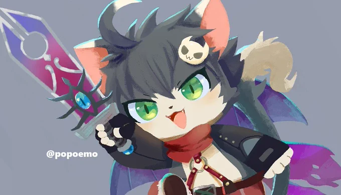 線画無しシリーズ好き!定期的に描きたくなる✍ 