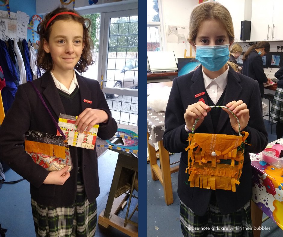 AdcoteSchool's tweet image. The Year 8 #Textiles project was called &apos;Plastic Fantastic&apos;. Pupils studied the effects of #plastic on the #environment. They then #recycled plastic bags into functional bags with lots of fantastic and imaginative results. 

Well done girls! 

#Adcoteschool #textiles #AutumnTerm