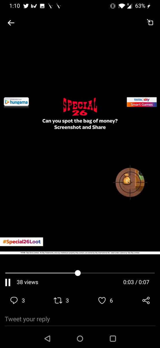 sanket17_'s tweet photo. @TataSky Here's my screenshot 

#TataSkySmartGames #SmartGames #Special26 #SpotTheBag #ShareBelow

Join⚡@karan875 @JainShantilal12 @avii4ever  @Sandeep13_ @AaravRiego_  @iAka5hKr 
@SunilDSouza_ @Zaaid08 @d_deepak_  @DixitRRei0Reigo   @satyapaljain_86 @rijhwani_h 
@illuminati2912 https://t.co/tvc6pRNQyM