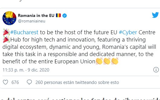 elsams16's tweet photo. ...de empresas generado alrededor del INCIBE (Instituto Nacional de Ciberseguridad). Finalmente, la sede fue otorgada para Bucarest. #4ESOCCs #EMSCCs2021 #INCIBELeón https://t.co/O6QTbYPsoV