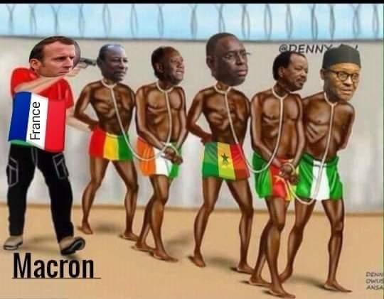 FarafinaW's tweet photo. Ce tableau nous dépeint la triste réalité que vivent les africains. Nous sommes dirigés par des dirigeants, dirigés à leur tour. Tant que ces négriers bidouilleront leurs constitutions pour se pérenniser au pouvoir, ils seront obligés de servir l’Occident et non l’Afrique. https://t.co/8UI01cQpkL