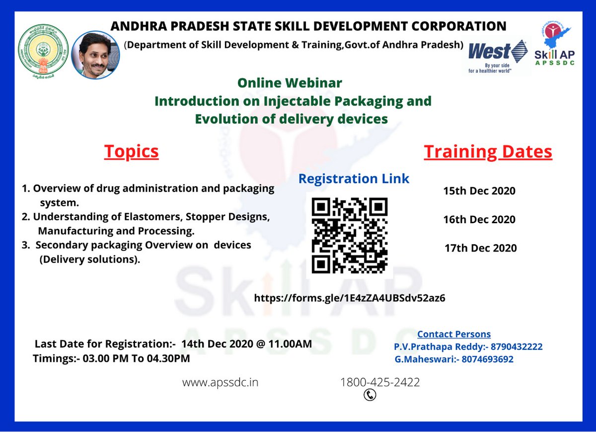 AP_Skill's tweet photo. #APSSDC Conducting Free Online #webinar On Introduction on #InjectablePackaging and #evolution of #deliverydevices
Today topic:- Secondary packaging Overview on devices (Delivery solutions).
#LifeSciences https://t.co/cAzZDi60uu