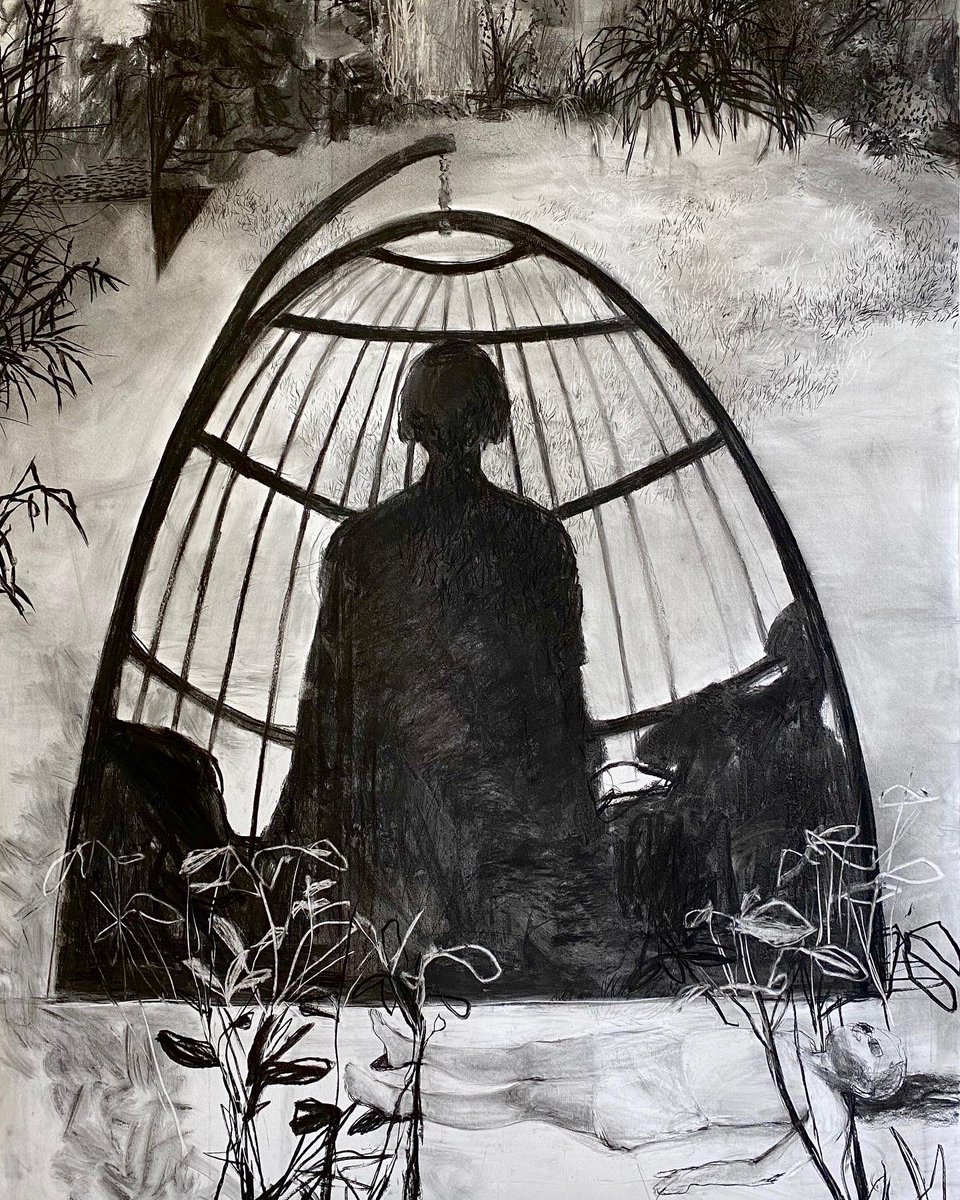 Lisawrightart's tweet photo. Drawing 220x150  #charcoaldrawing #largescale #drawing #shadow #blackandwhite #inthestudio #drawingawaythrough #lisawright #lisawrightart @CoatesandScarry https://t.co/nn6JEXm9SX