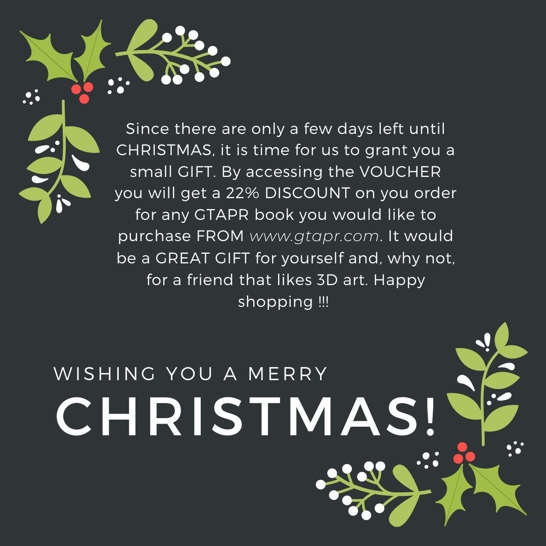 gtaprofficial's tweet photo. #GTAPR #greattalksaboutphotorealism #discount #book #3dart #Cristmas #xmas #gift #merrychristmas #voucher #website
(get our Christmas voucher: GTAPR25xmas)
Click bellow for the website: 👇👇👇👇
https://t.co/afoDmWsIet https://t.co/a54a5L6M9Q