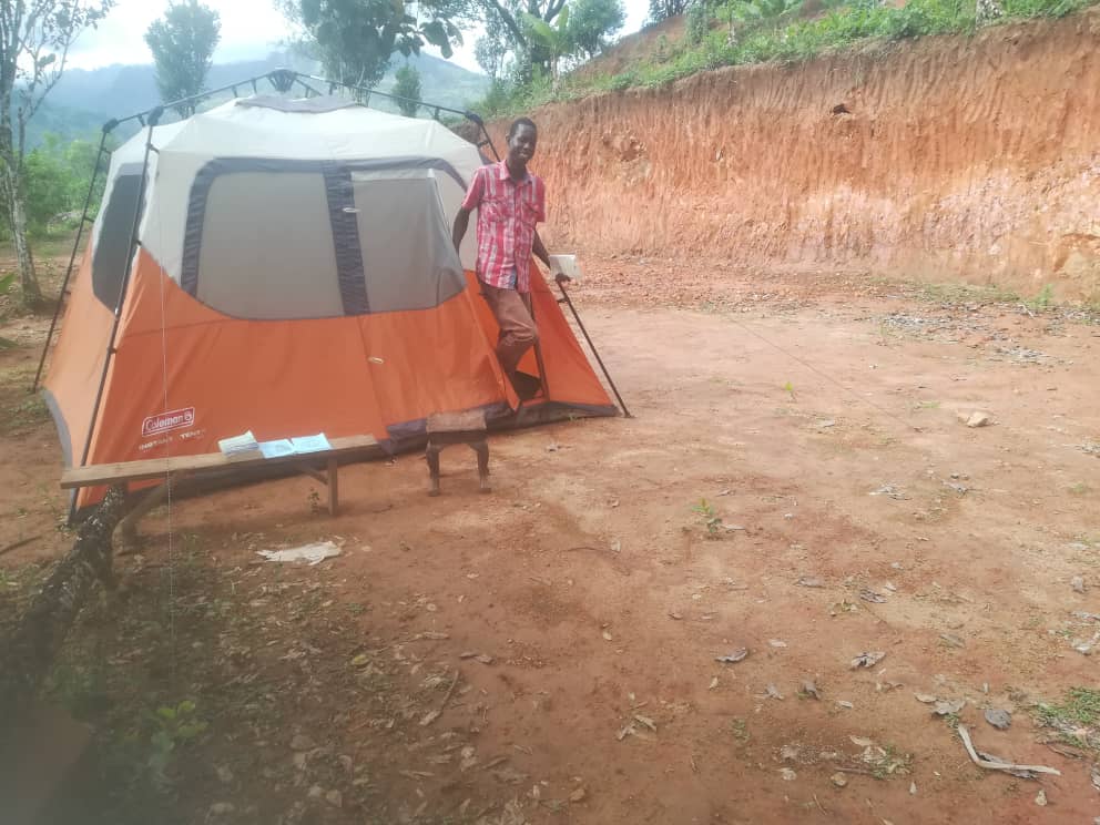 We are having heavy rains here , unfortunately one of our local preachers has lost his house. The house was swept away,living him with nothing. He is now staying in a tent just close to the mountain. His name is Fortunate mbofana.  See the pics below