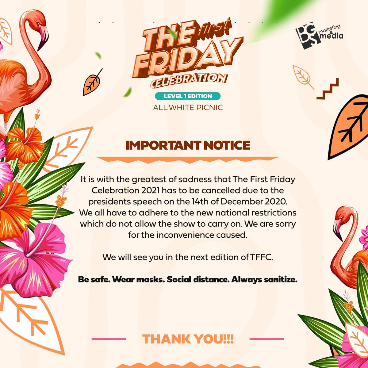 stan___sa's tweet photo. #TFFC21 notice 🚨🚨🚨 

Going against the law isn’t an option, therefore we had no option than to cancel #TFFC21 
ALL TICKETS REFUNDS ARE AVAILABLE AT COMPUTICKET. https://t.co/ec8L5gs5EG
