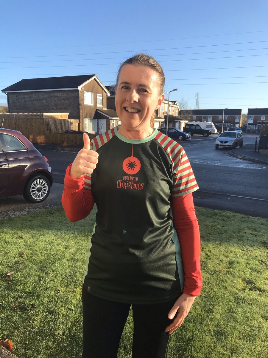 NickyJ1407's tweet photo. I completed my first @runup2christmas event yesterday. Just the minimum target of 50km, but still a week until Christmas! Feeling very pleased with myself! Thanks K&amp;C. I loved it! (....and the festive top!) 🏃‍♀️🤶🏻 https://t.co/TrCkPhF11o