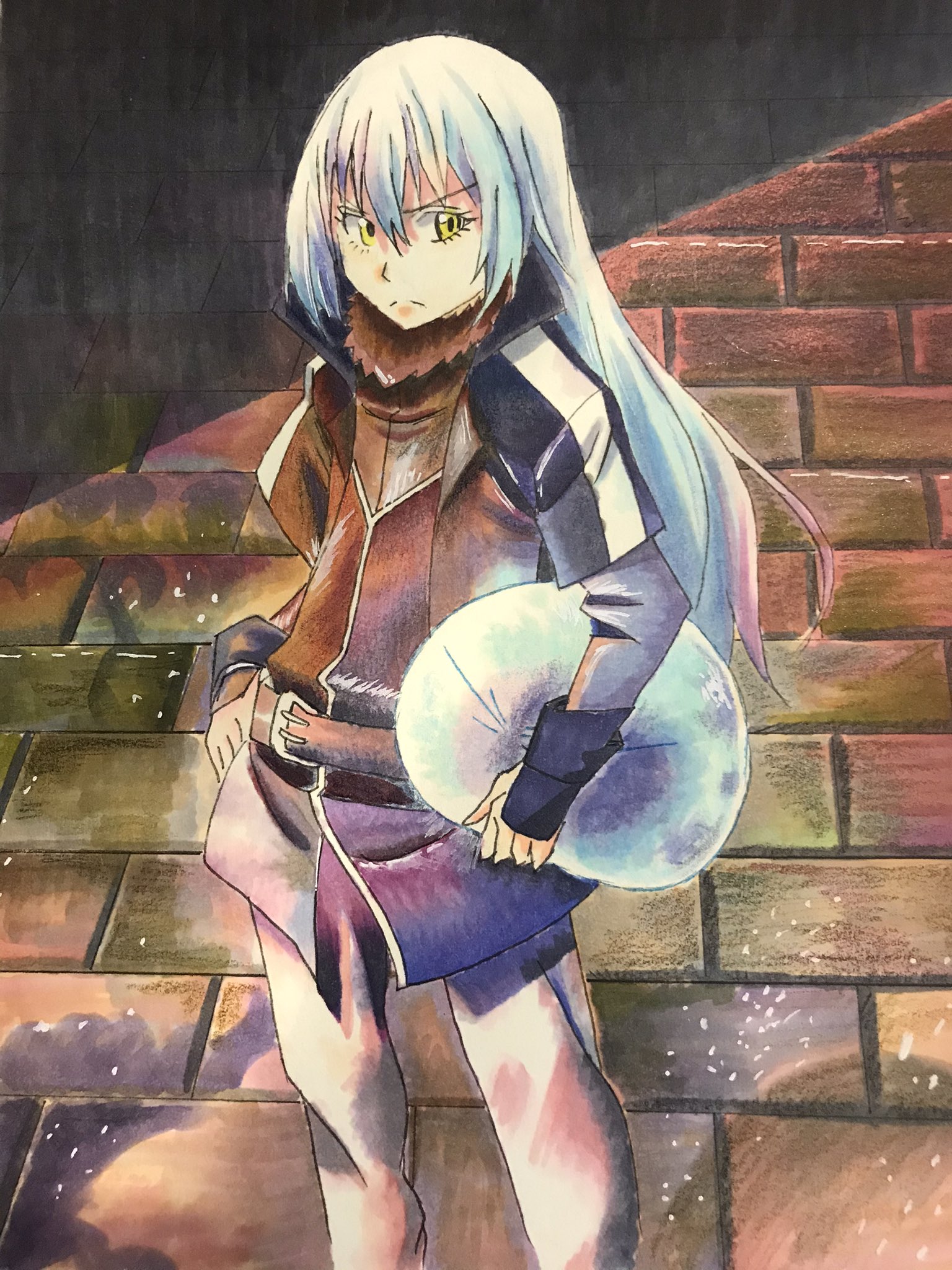 ななり リムル テンペスト 背景アリ ナシ どっちがよかったのかなぁ 背景は難しかった もっと練習します リムル リムルイラスト リムルテンペスト 転スラ 転スライラスト 転生したらスライムだった件 コピック コピックイラスト