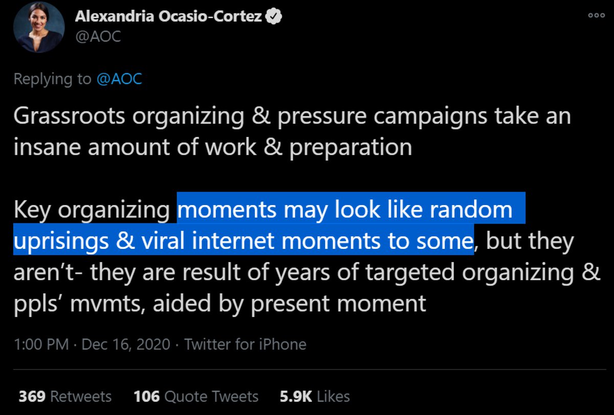 It's really wild, like there is definitely a lot of jealousy here. I guess they want some kind of controlled rollout, some kind of strategy. Like AOC actually talked about how "seemingly" viral moments are actually "planned," take preparation, etc.